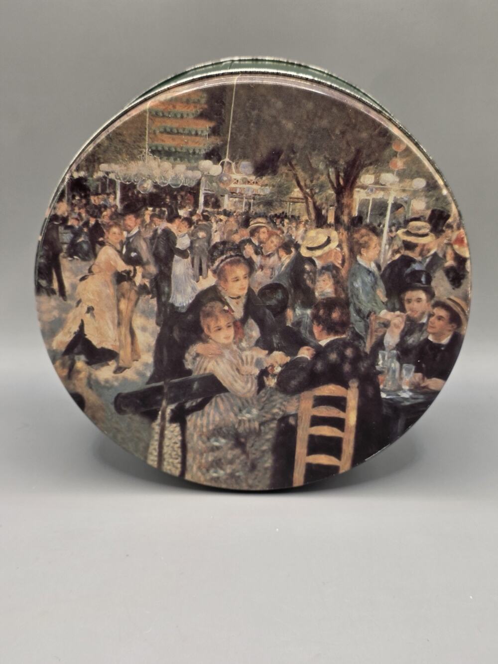 Vintage Pierre Auguste Renoir Bal du Moulin de la Galette Round Metal Art...